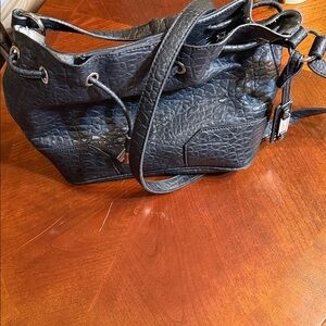 Nine West Black Textured Shoulder Bag